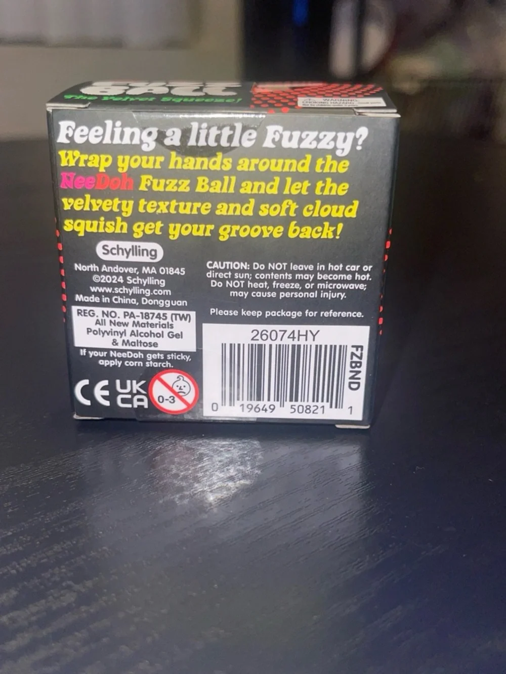 Authentic NeeDoh Fuzz Ball Kids Stress Toy - Bright Red